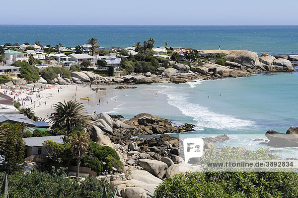 Häuser am Strand von Clifton  Kapstadt  Westkap  Südafrika  Afrika