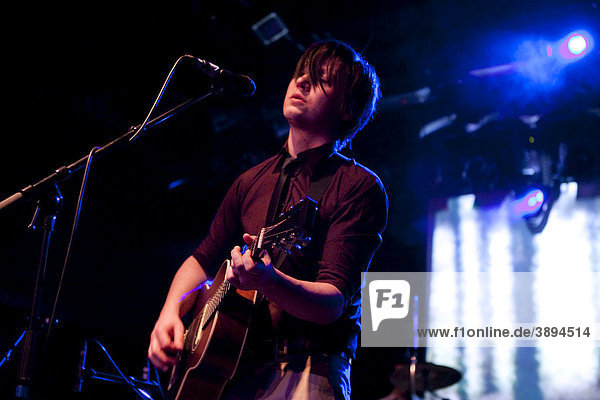 Konstantin Gropper singer and frontman of the German band Get Well Soon live in the Schueuer venue Lucerne Switzerland