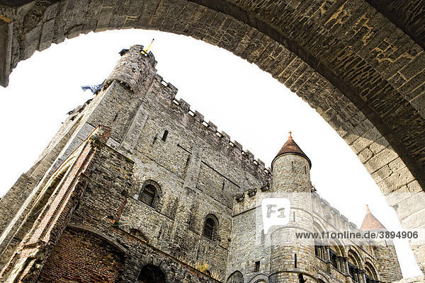 Die Burg Gravensteen  Gent  Flandern  Belgien  Europa