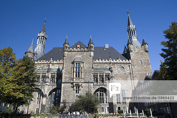 The city hall of Aachen  North Rhine-Westphalia  Germany  Europe