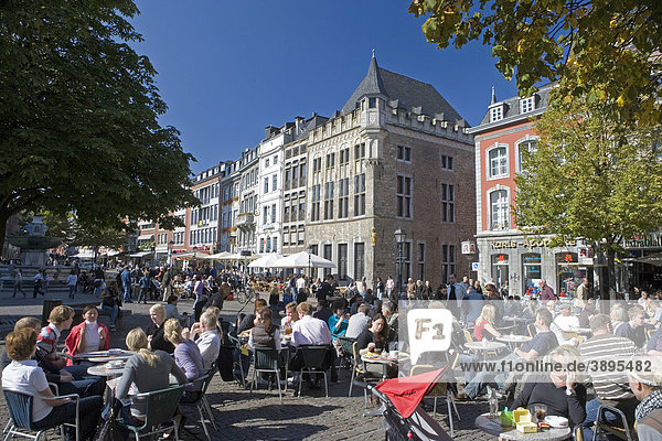 The market square  Aachen  North Rhine-Westphalia  Germany  Europe