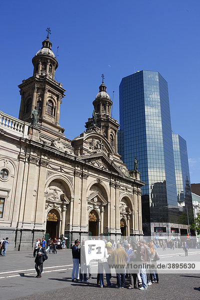 Kathedrale  Plaza de Armas  Santiago de Chile  Chile  Südamerika