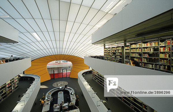 Philological Library of the University of Berlin  also known as The Berlin Brain  architect Sir Norman Foster  Dahlem  Zehlendorf district  Berlin  Germany  Europe