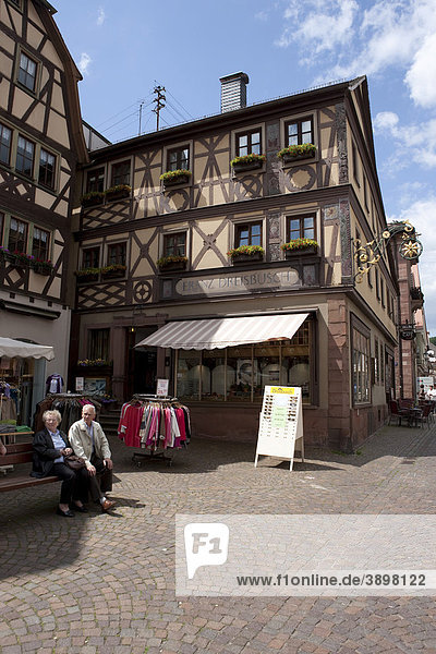 Historic town centre of Lohr am Main  Hesse  Germany  Europe