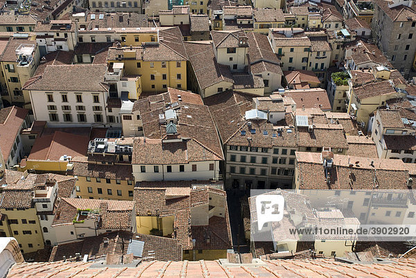 Aussicht vom Dom Duomo Santa Maria del Fiore  UNESCO-Weltkulturerbe  Florenz  Toskana  Italien  Europa