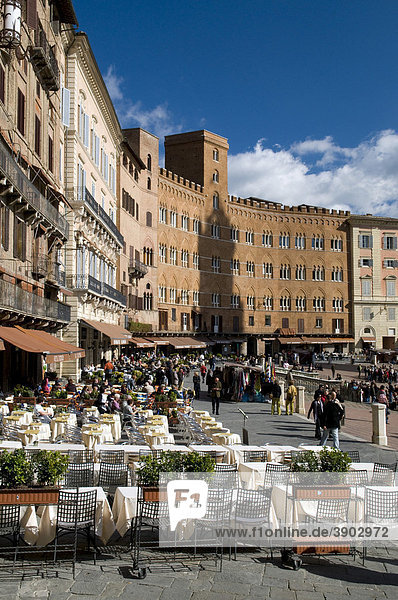 Piazza del Campo Siena UNESCO-Weltkulturerbe Toskana Italien Europa