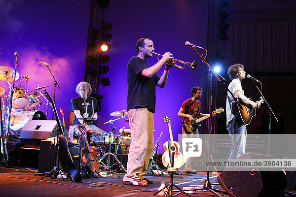 The US singer and songwriter Amos Lee and band live at the Blue Balls Festival in the concert hall of the KKL in Lucerne  Switzerland
