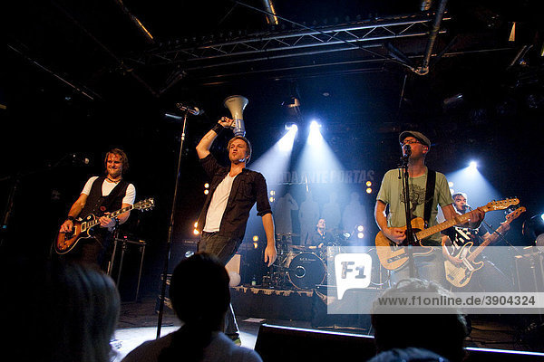 The Swiss pop and rock band Dada ante portas live at the Schueuer venue  Lucerne  Switzerland