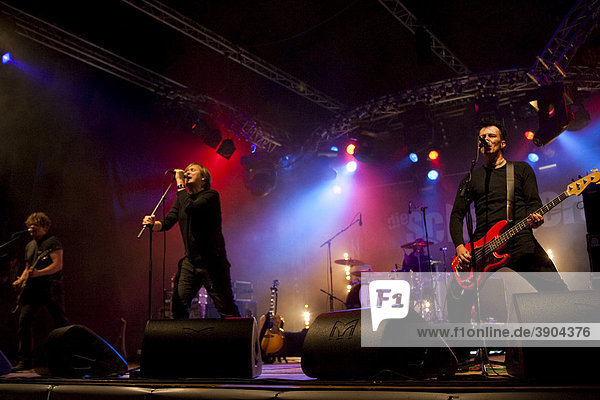 The German punk band Die Schroeders live at the Openquer open air music festival in Zell  Lucerne  Switzerland