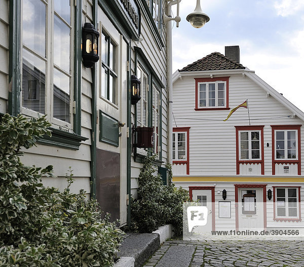 Häuser in der Innenstadt von Stavanger  Norwegen  Skandinavien  Nordeuropa