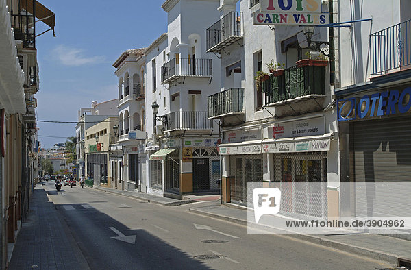 Straße in Nerja Provinz Malaga Andalusien Costa del Sol Spanien Europa
