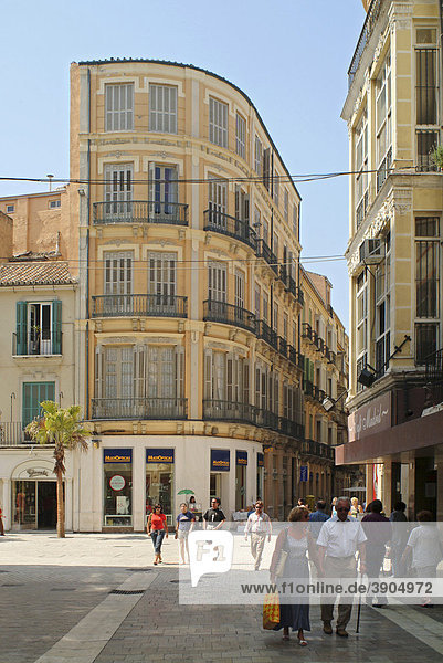 Gasse in der Altstadt von Malaga  Andalusien  Costa de Sol  Südspanien  Spanien  Europa