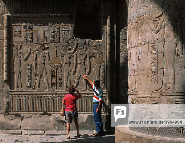 Kom Ombo  Tempel von Sobek  dem Krokodilgott  in der Gegend von Assuan  Ägypten  Nordafrika  Afrika