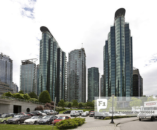 Hochhäuser von Coral Harbour  Vancouver  British Columbia  Kanada  Nordamerika