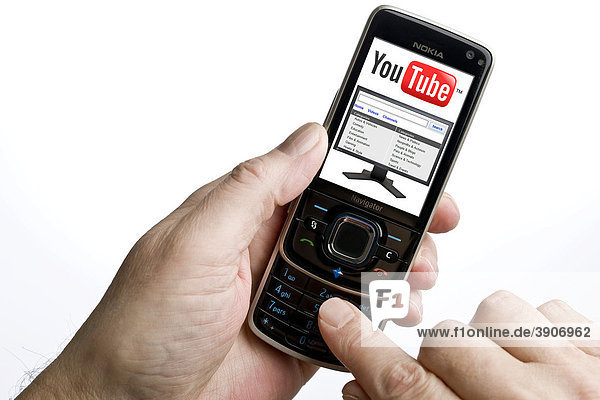 Using YouTube on a mobile phone