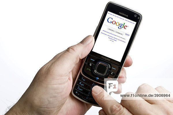 Using Google on a mobile phone