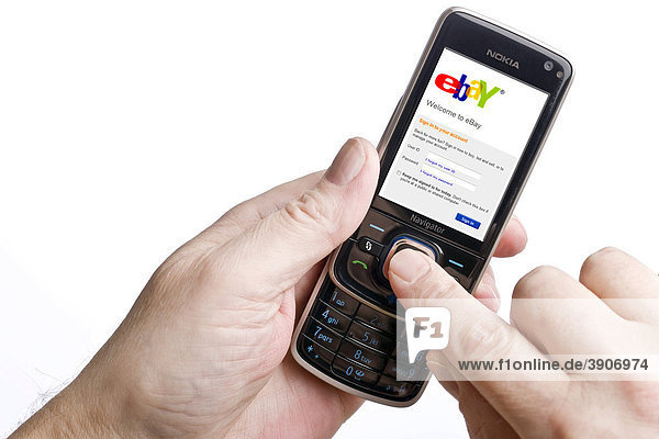 Ebay auf einem Mobiltelefon nutzen