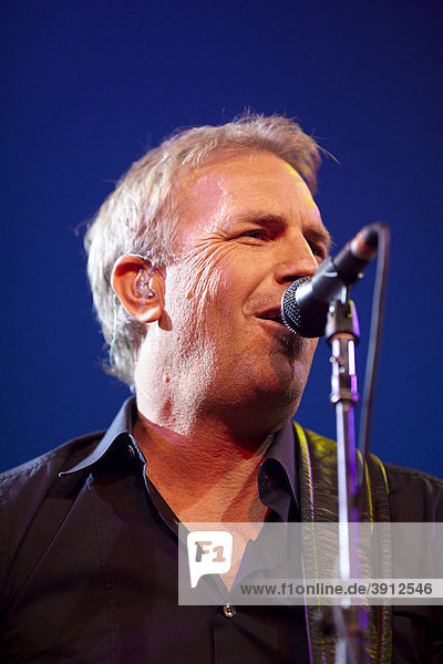 Kevin Costner and his band  Modern West  performing at the AVO Session  Basel  Switzerland  Europe