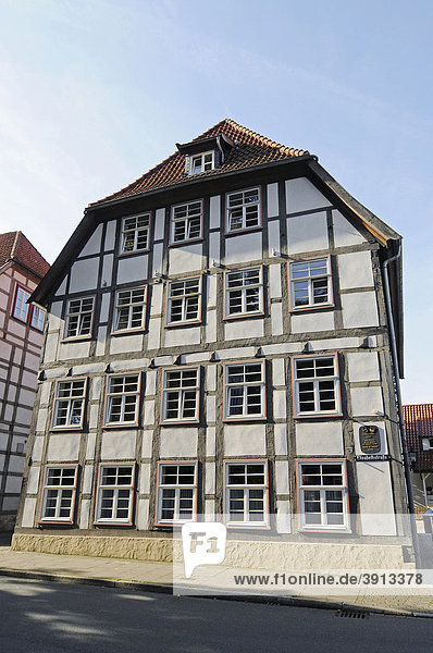 Labadistenhaus  historisches Gebäude  Fachwerkhaus  Altstadt  Herford  Ostwestfalen  Nordrhein-Westfalen  Deutschland  Europa