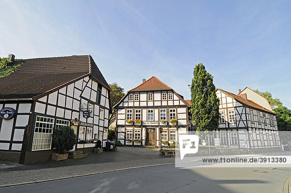 Haus des Handwerks  historisches Gebäude  Fachwerkhaus  Altstadt  Herford  Ostwestfalen  Nordrhein-Westfalen  Deutschland  Europa