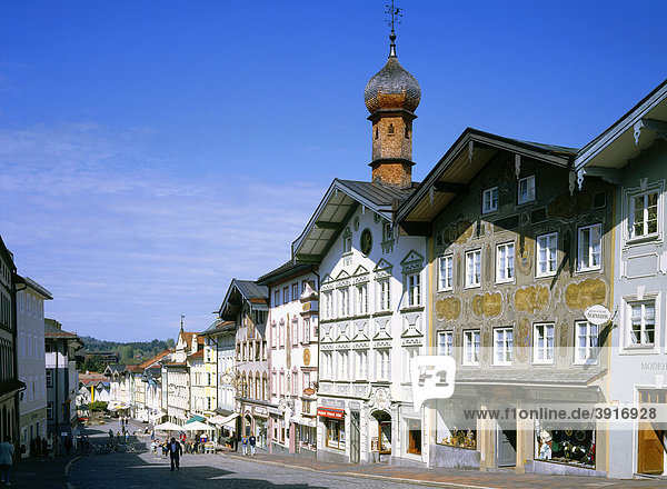 Marktstraße  Bad Tölz  Oberbayern  Bayern  Deutschland  Europa
