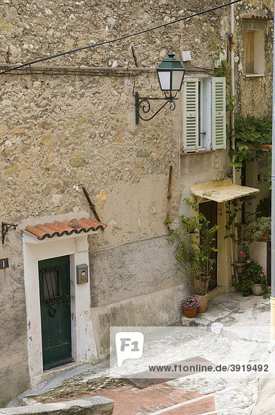 Hauseingang in der Altstadt  Menton  Cote d'Azur  Provence  Frankreich  Europa