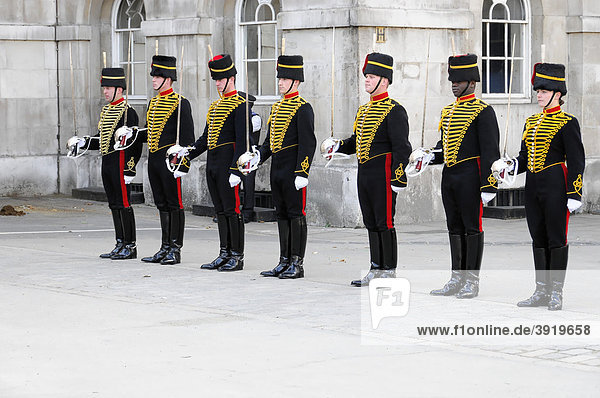 Changing of the Guard  Horse Guard  Household Cavalry Barracks  Elite Force  Whitehall  London  England  United Kingdom  Europe