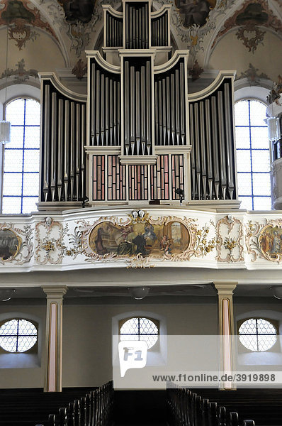 Detail  Orgel  Augustinuskirche  Schwäbisch Gmünd  Baden-Württemberg  Deutschland  Europa