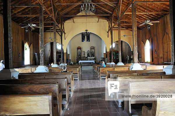 Interior  Church of San Juan del Sur  Nicaragua  Central America