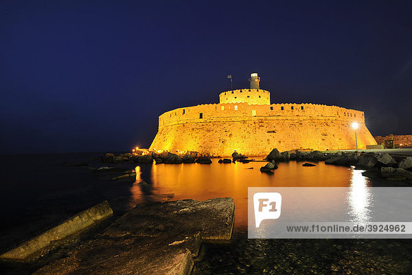 ¡gios NikÛlaos Castle near Mandraki Rhodes Town Rhodes Greece Europe