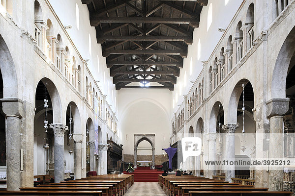 Interior of the Cathedral of St. Anastasia in Zadar  Croatia  Europe