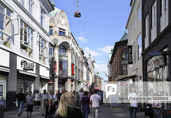 Fußgängerzone von Kopenhagen  Dänemark  Skandinavien  Nordeuropa  Europa