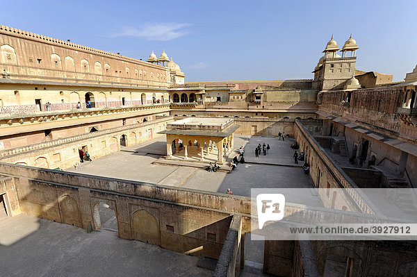 Fort of Amber  harem area  Zenana  Amber  near Jaipur  Rajasthan  North India  India  South Asia  Asia