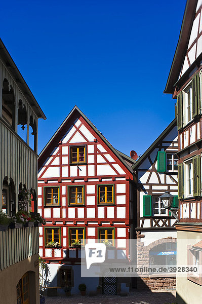 Das Hintere Städtle  Fachwerkhäuser  Schiltach  Schwarzwald  Baden-Württemberg  Deutschland  Europa