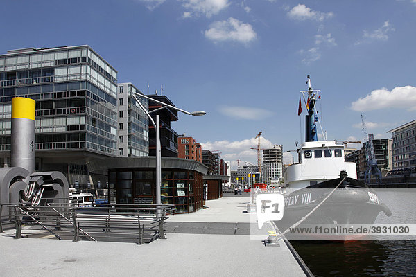 Hafencity  neuer  moderner Stadtteil an der Elbe  auf alten Hafenanlagen  Hamburg  Deutschland  Europa