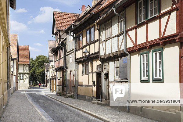Mauerstrasse  Quedlinburg  Sachsen-Anhalt  Deutschland  Europa