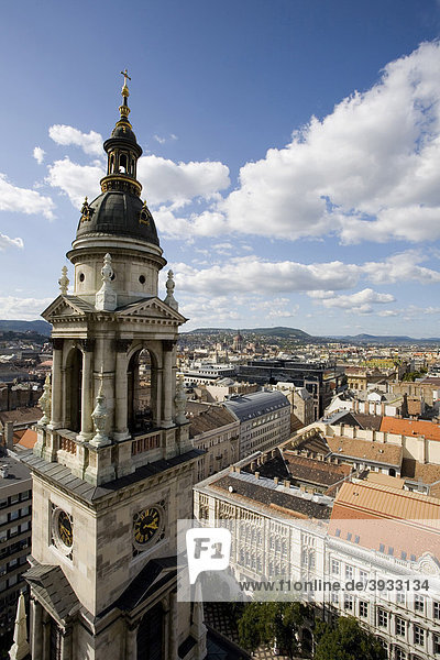 Aussicht von der St. Stephans Basilika  Budapest  Ungarn  Osteuropa