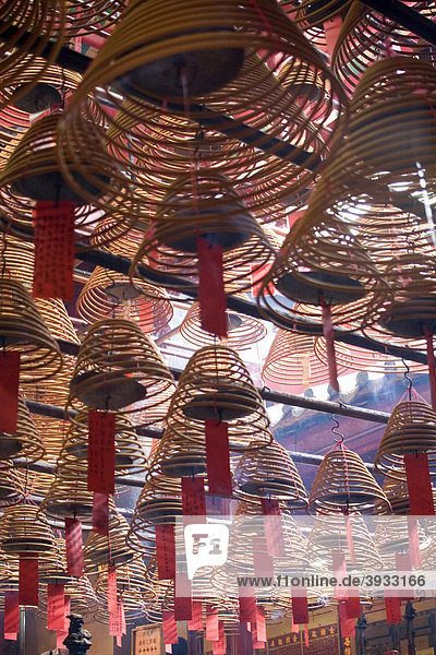 Innenansicht Man Mo Tempel  Hong Kong  Hongkong  China  Asien