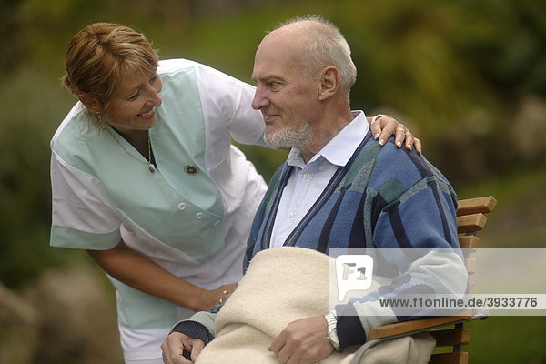 Old man with nurse