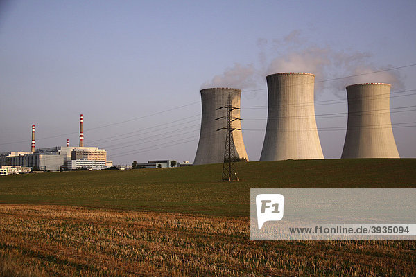 Dukovany Nuclear Power Station of the CEZ Group  South Moravia  Czech Republic  Europe
