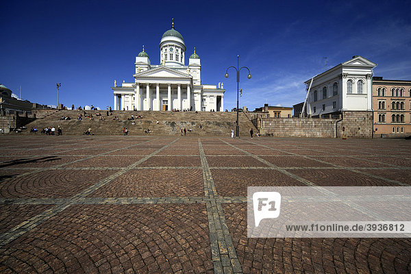 Dom und Senatsplatz  Helsinki  Finnland  Europa