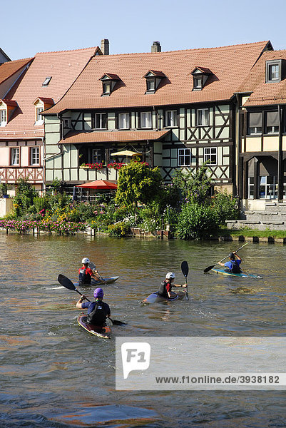 Klein Venedig am Regnitz Fluss  UNESCO-Welterbe Bamberg  Oberfranken  Bayern  Deutschland  Europa