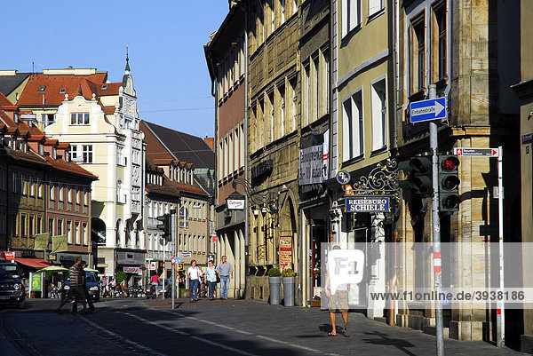 Altstadt  Obstmarkt  Lange Straße  UNESCO-Welterbe Bamberg  Oberfranken  Bayern  Deutschland  Europa