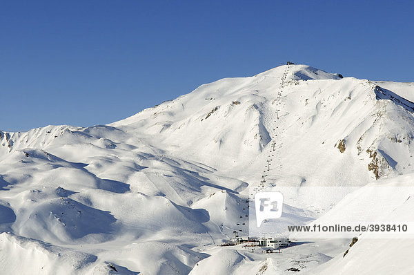 Greitspitzbahn  Skigebiet Samnaun  Schweiz  Europa