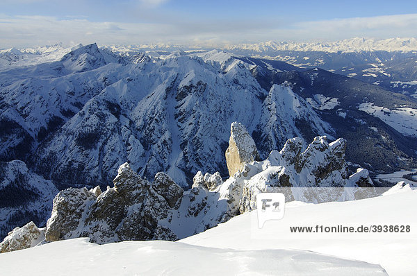 Schneelandschaft  Dürrenstein  Hochpustertal  Südtirol  Italien  Europa