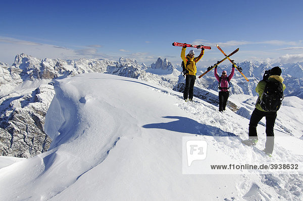 Skitour  Dürrenstein  Drei Zinnen  Hochpustertal  Südtirol  Italien  Europa