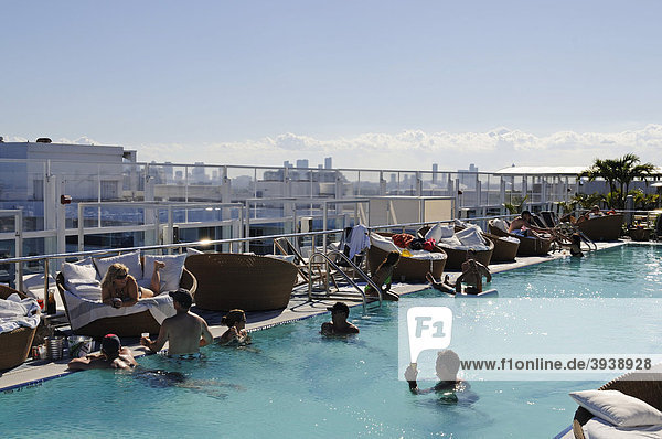 Rooftop Pool  Gansevoort South Hotel  Miami  Florida  USA