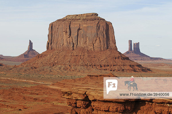 Navajo  Native American on horseback  Monument Valley  Navajo Tribal Lands  Utah