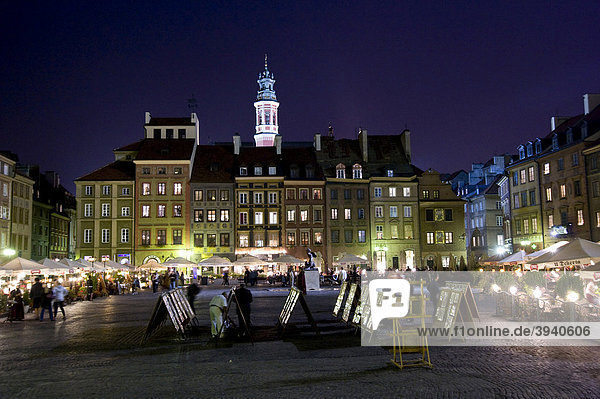 Marktplatz in der Altstadt von Warschau  Polen  Europa
