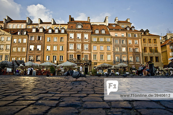 Marktplatz in der Altstadt von Warschau  Polen  Europa